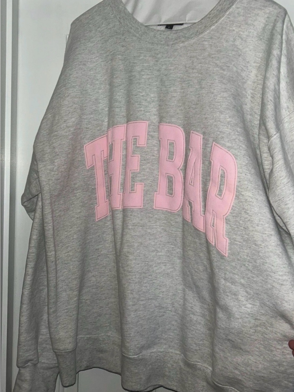 NWB ‘THE BAR' Grey/ Pink Sweatshirt SOLD OUT COLOR